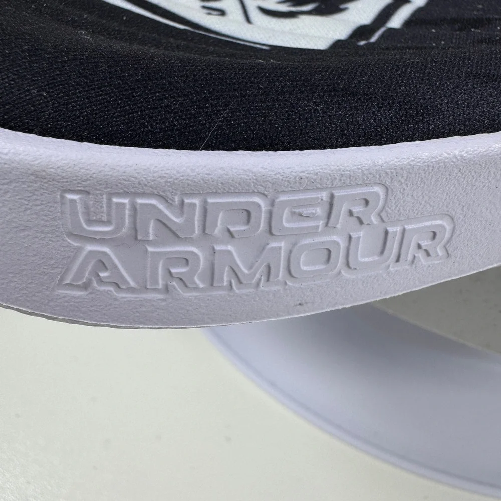 Under Armour‎ Mens Slides Perforated Comfort Sport White Black Fit Size 9